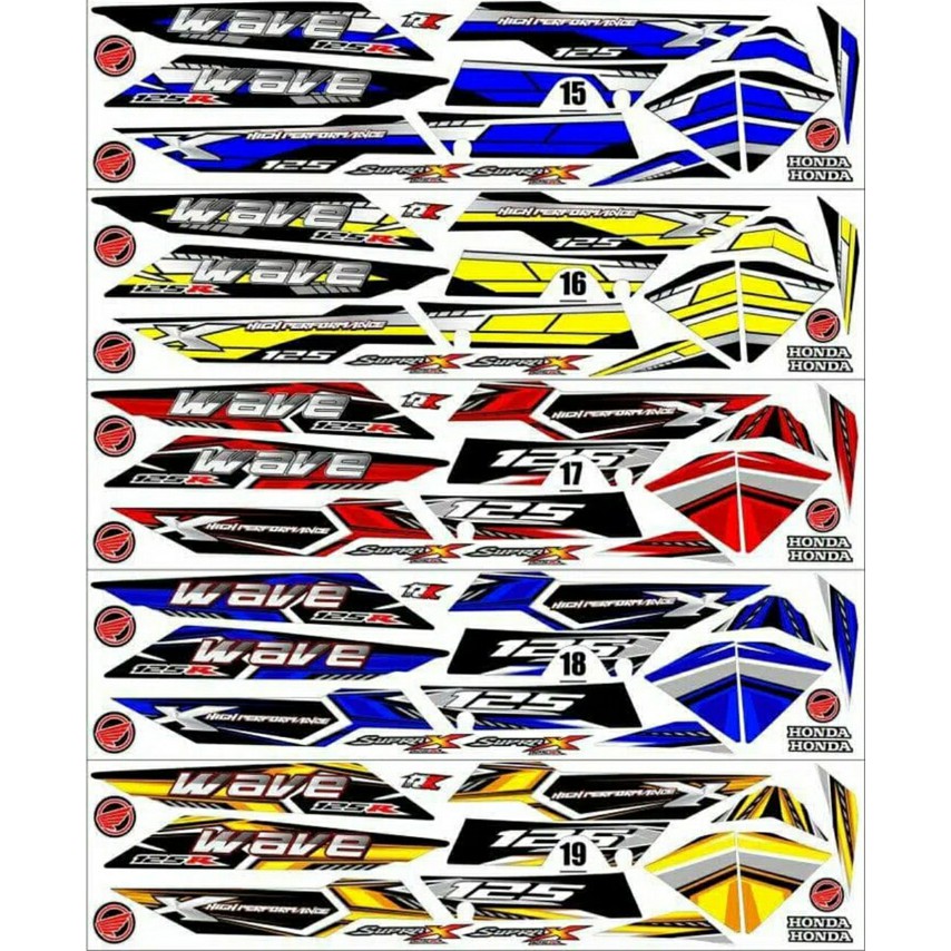 Sticker Striping Variasi Thailand Thailook Supra X 125 R WAVE R f1153
