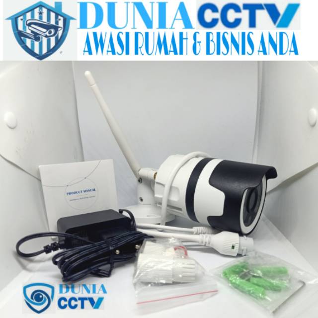 IP CAM Cctv Kamera Cctv V380 P2P Wifi lens 5MP + ADAPTOR MALAM BERWARNA