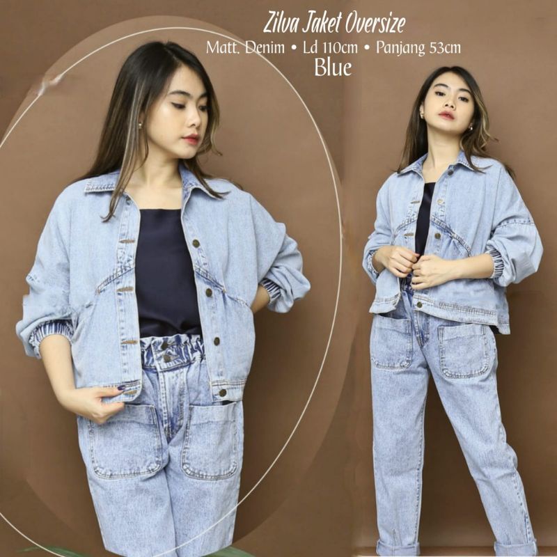 Jaket Crop Jeans Back Button Korean Style Biondy Cindy Melia Ji Hyun Olivia Zilva