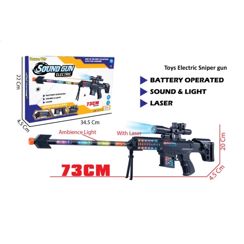 Mainan Anak SOUND GUN ELECTRIC Mainan Temak Laser Mainan Pistol Anak