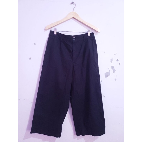 ZARA PANTS CELANA KULOT HITAM HIGHWAIST ORIGINAL