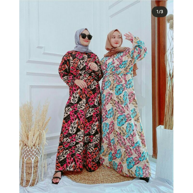 GAMIS MAXI JUMBO JANDA BOLONG MONSTERA