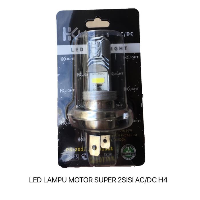 HK Light Lampu Led Motor 2 Sisi Super AC DC H4  lampu led motor depan 8watt putih-4