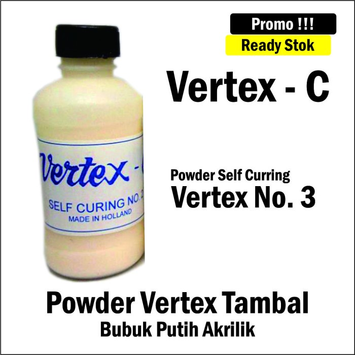 Vertex-C Self Curing Putih - Bubuk Powder Vertex SC Otomatis No. 3