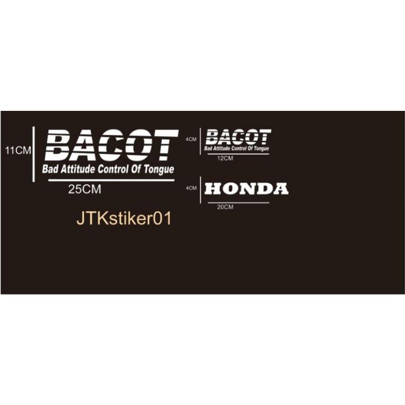 stiker BACOT motor scoopy