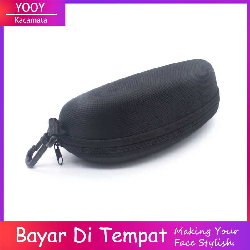 YOOY Eyeglasses Sunglasses Zipper Case (BLACK)