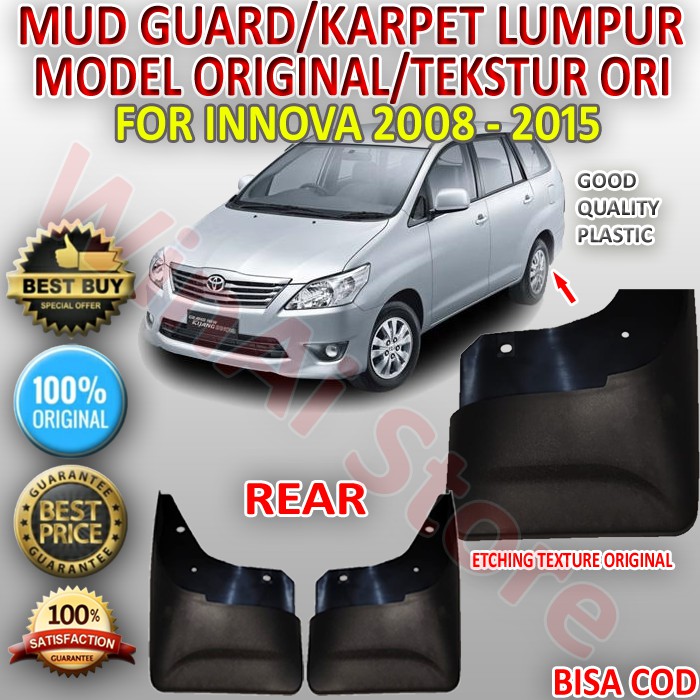 Spoiler Belakang Mobil Innova 2008-2015 Bahan Plastik Polipropilena Hitam