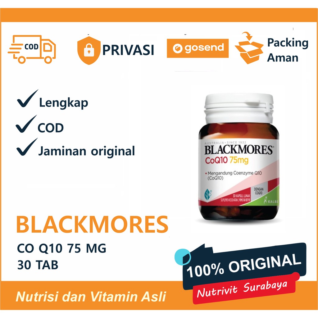 Blackmores CoQ10 75 mg 30 Tablet KESEHATAN JANTUNG