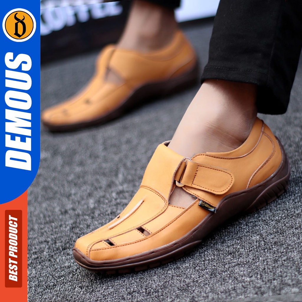 DEMOUS Morli - Sepatu Casual Pria Slip On Kulit Asli