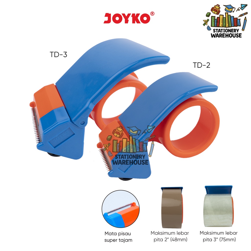 

Tape Cutter Tape Dispenser Pemotong Pita Perekat Joyko TD-2 ~ TD-3