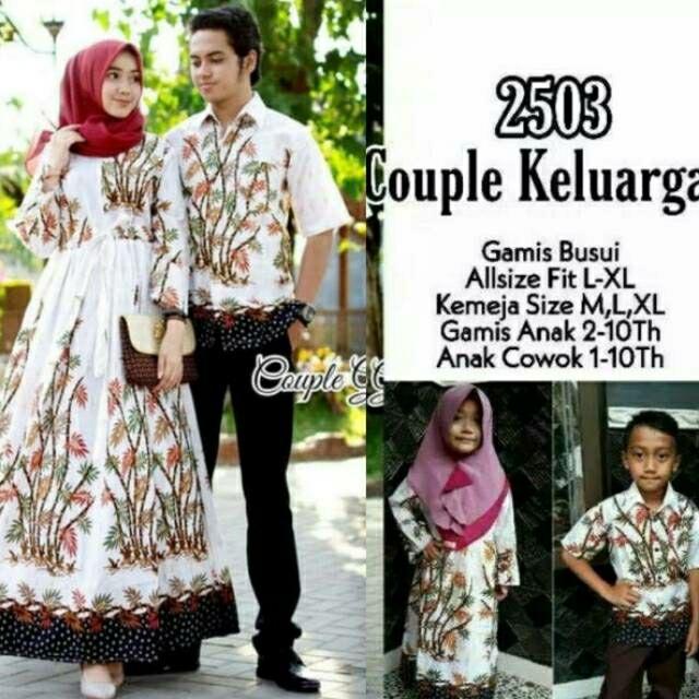 Coupel Gamis Famili Batik Keluarga ,sarimbit Ibu Ayah Dan Anak,baju Couple Batik Murah Seragam