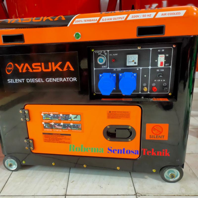 GENSET DIESEL SILENT YASUKA 5000 Watt | YSK 6500 LDE | Generator Set