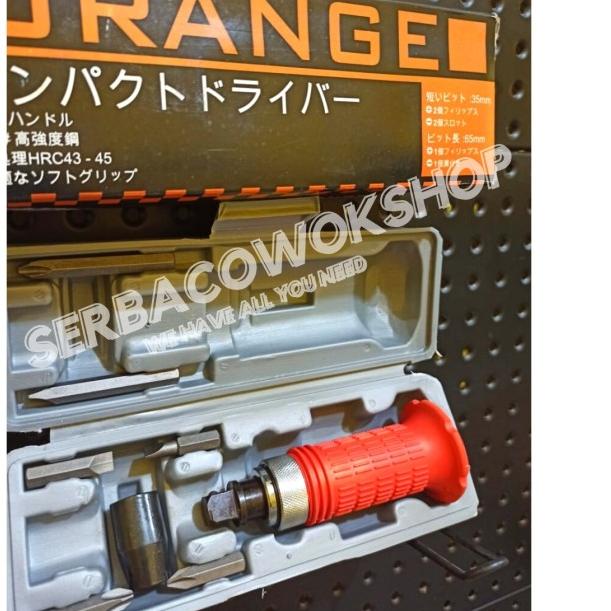 ◘ obeng ketok putar/vesel orange ✰