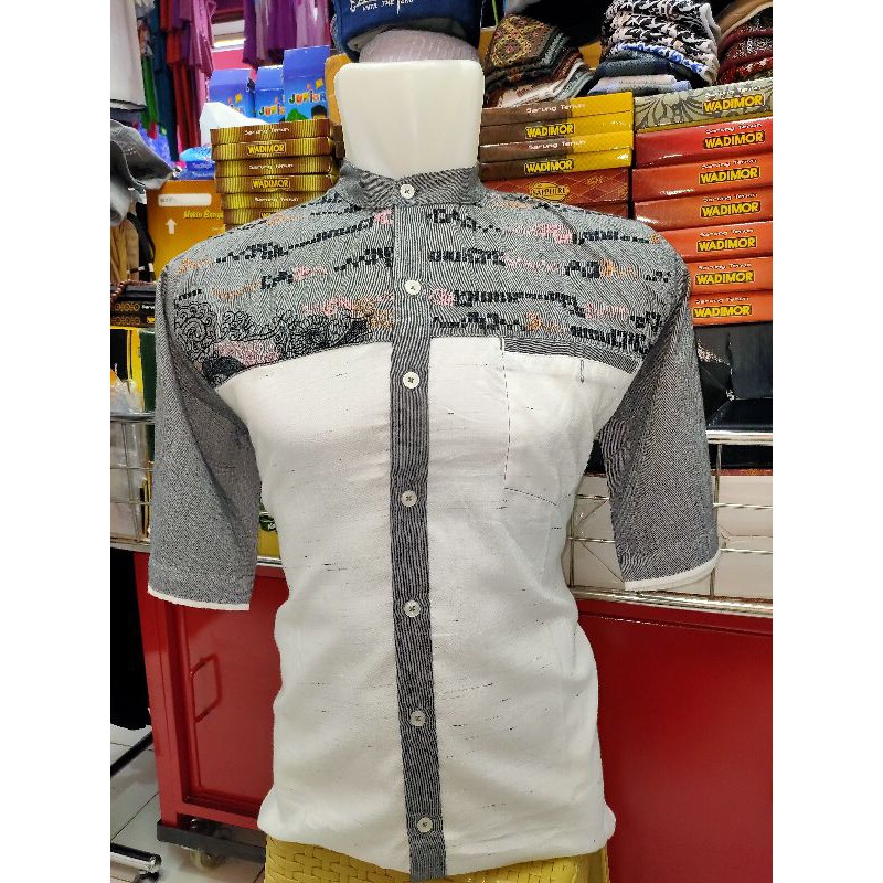 Baju koko Al-luthfi lengan pendek putih