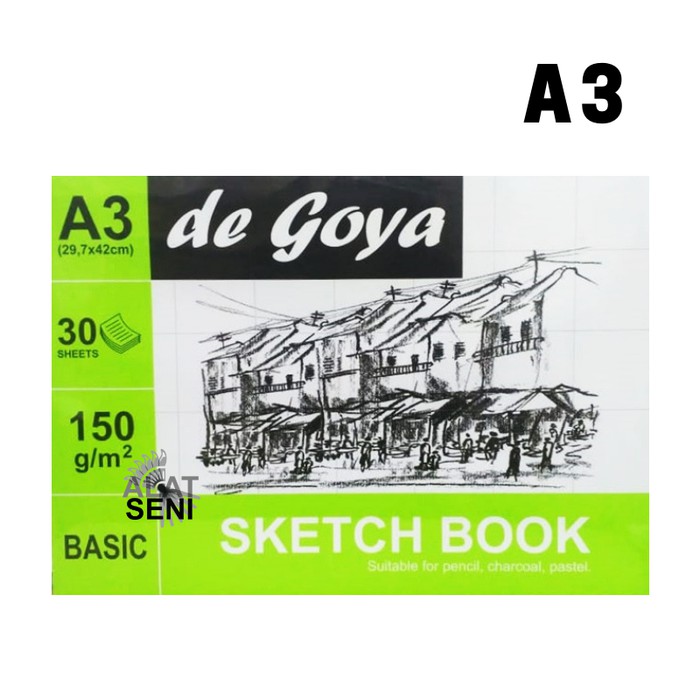

De Goya Sketchbook A3 (29.7CM X 42CM) - Sketch Book Basic DeGoya - Sketchbook A3 De Goya - Buku Sketsa Best Seller - Termurah