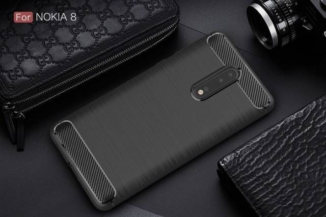 softcase rubber silicon carbon fiber NOKIA 8 case casing cover