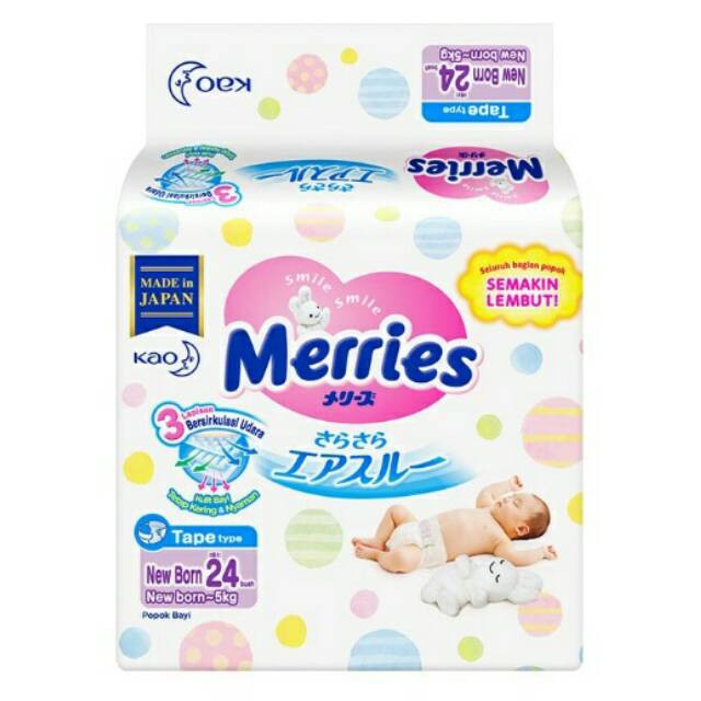 Merries Premium Tape Type | Popok Bayi Tipe Perekat