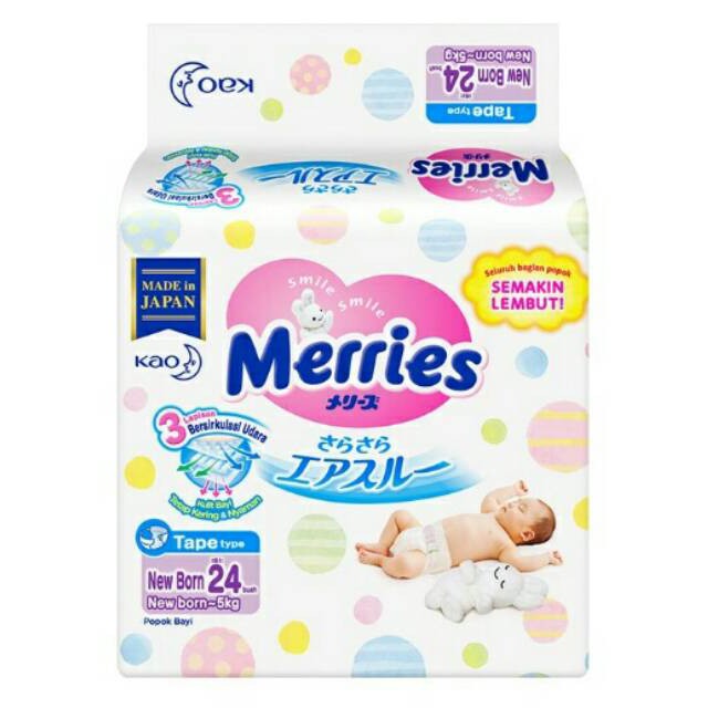 Merries Premium Tape Type | Popok Bayi Tipe Perekat