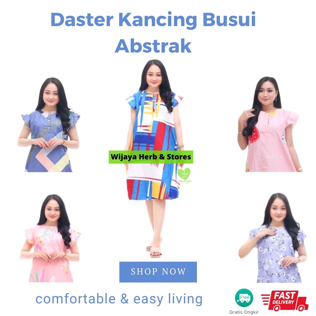 Daster Kekinian Busui Dewasa Motif Cantik  - Baju Tidur Wanita - Adem &amp; Tidak Luntur