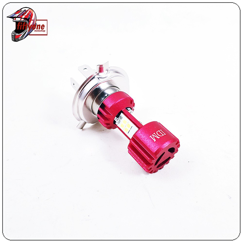 Lampu Depan Bohlam LED H4 Kaki 3 Matic Dan Motor Sport 12W