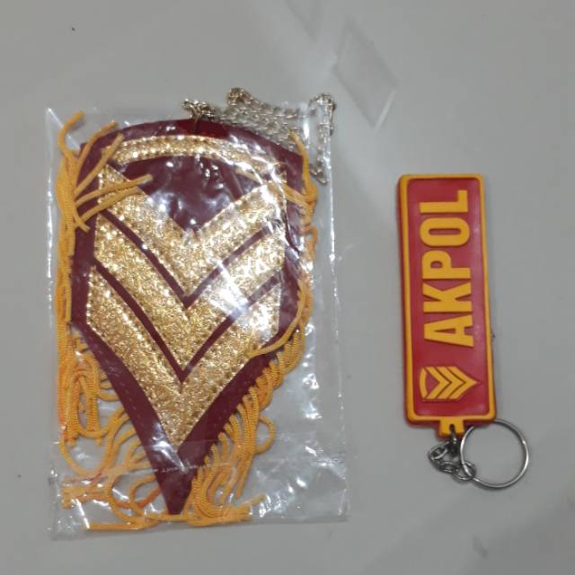 Cevron mobil , gantungan kunci akpol souvenir polisi souvenir akpol hiasan mobil polisi gantungan pa