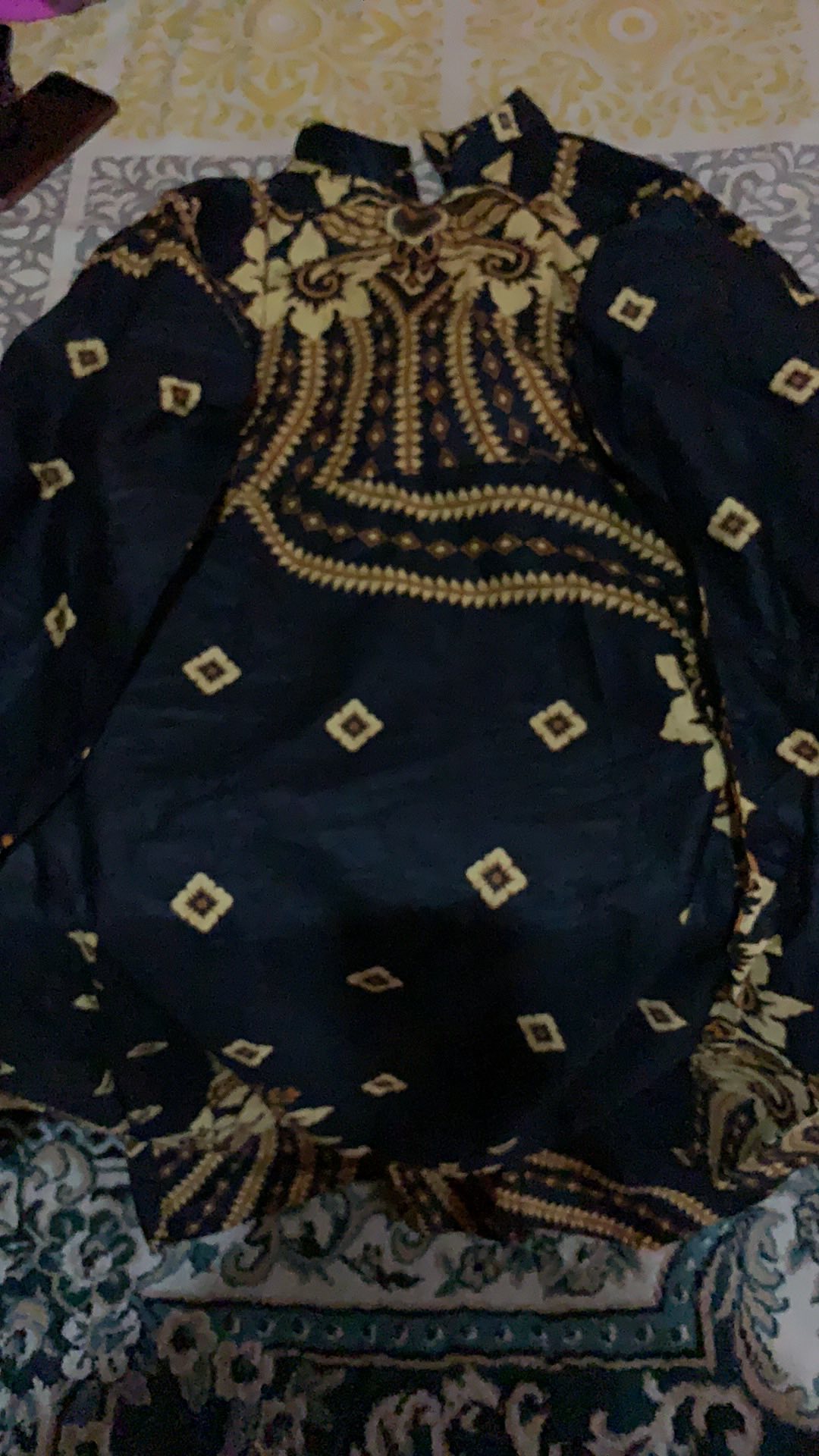 Maxi Cape Cendrawasih Sogan & Kembang Gunungan All Size Fit To Xl Batik Pekalongan