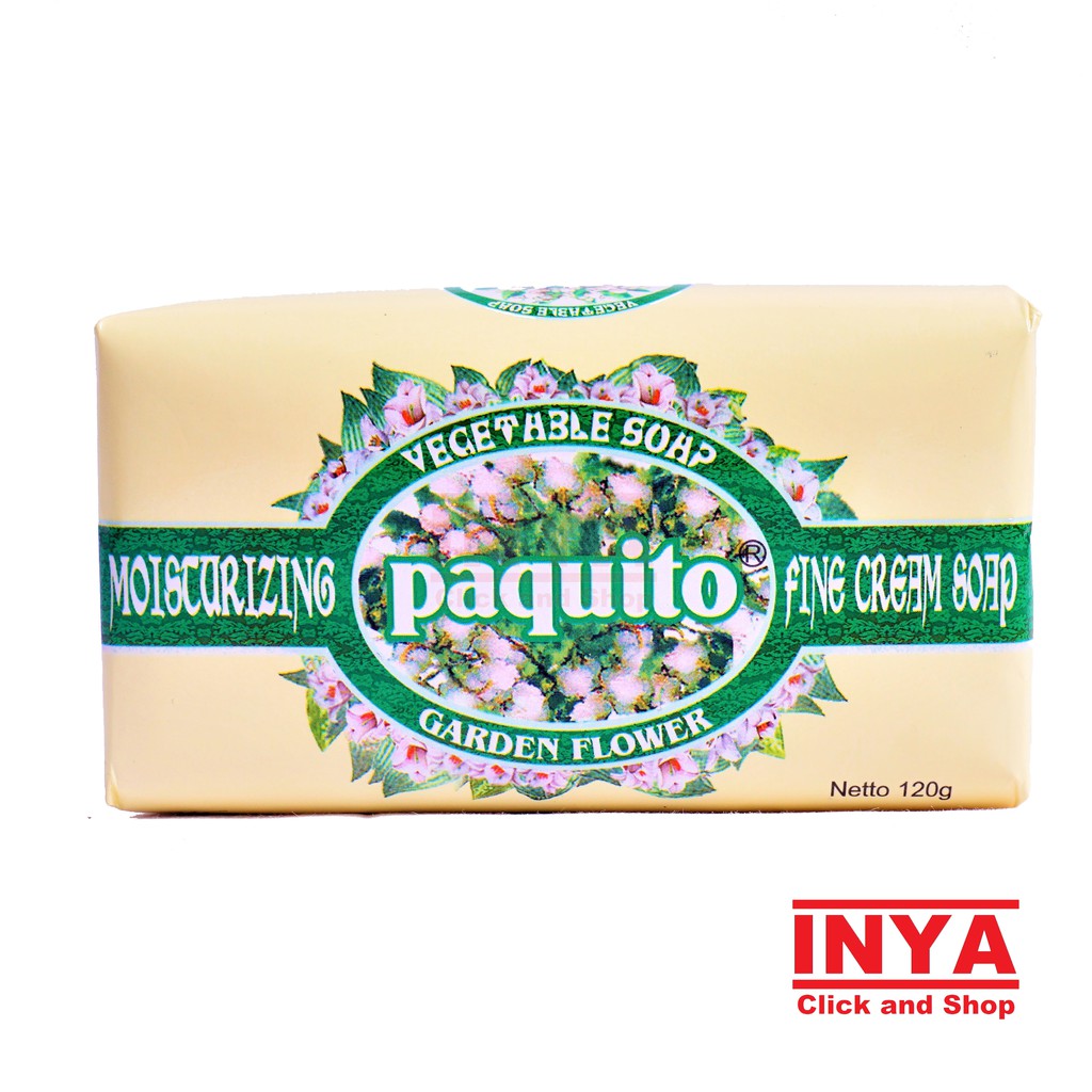 PAQUITO GARDEN FLOWER WHITE VEGETABLE SOAP 120gr - Sabun Batang