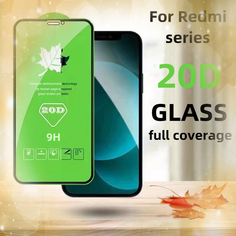 Pelindung Layar Tempered Glass 20D HD Untuk Xiaomi Redmi Note 7 8 9 10 11 Pro 9 4G 5G 11T Redmi 7 7A 8 8A 8 10 K20 K30 Pro 10X 4G 5G