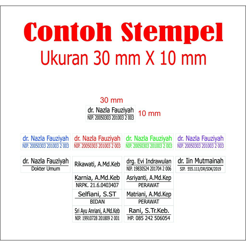 

Adn Stempel Nama, Stempel Dokter, Stempel Bidan, Stempel Perawat, Stempel Gantungan Kunci