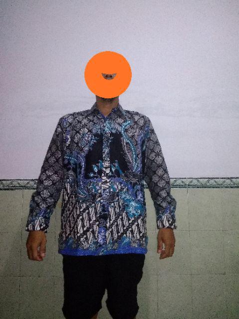 Kemeja Batik Pria Sogan Cendrawasih
