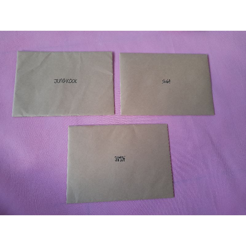 READY STOCK BTS MD made by Suga, Jimin, Jungkook benefit Photocard + Making log set SEALED