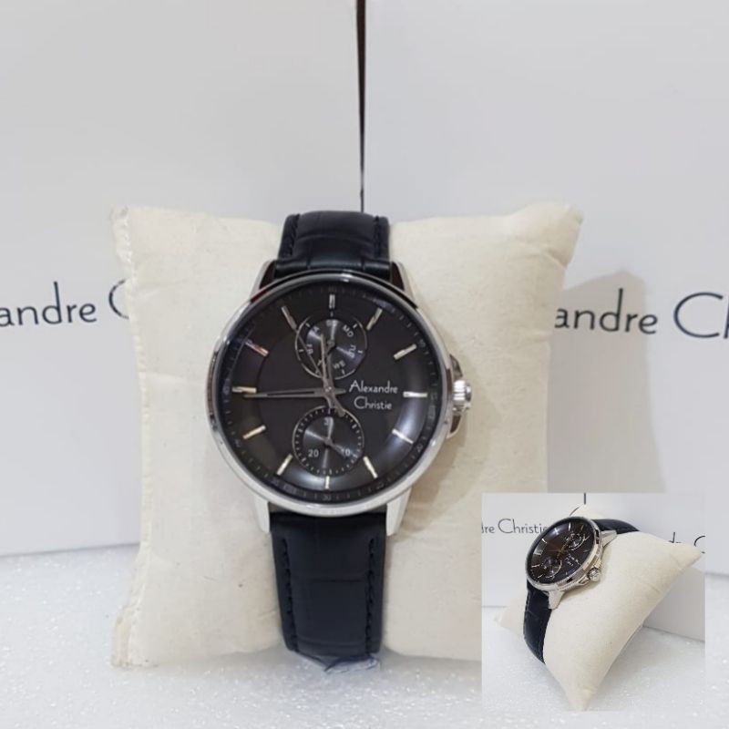 Jam Tangan Pria Alexandre Christie 6576 Alexandre Christie Pria Silver Black