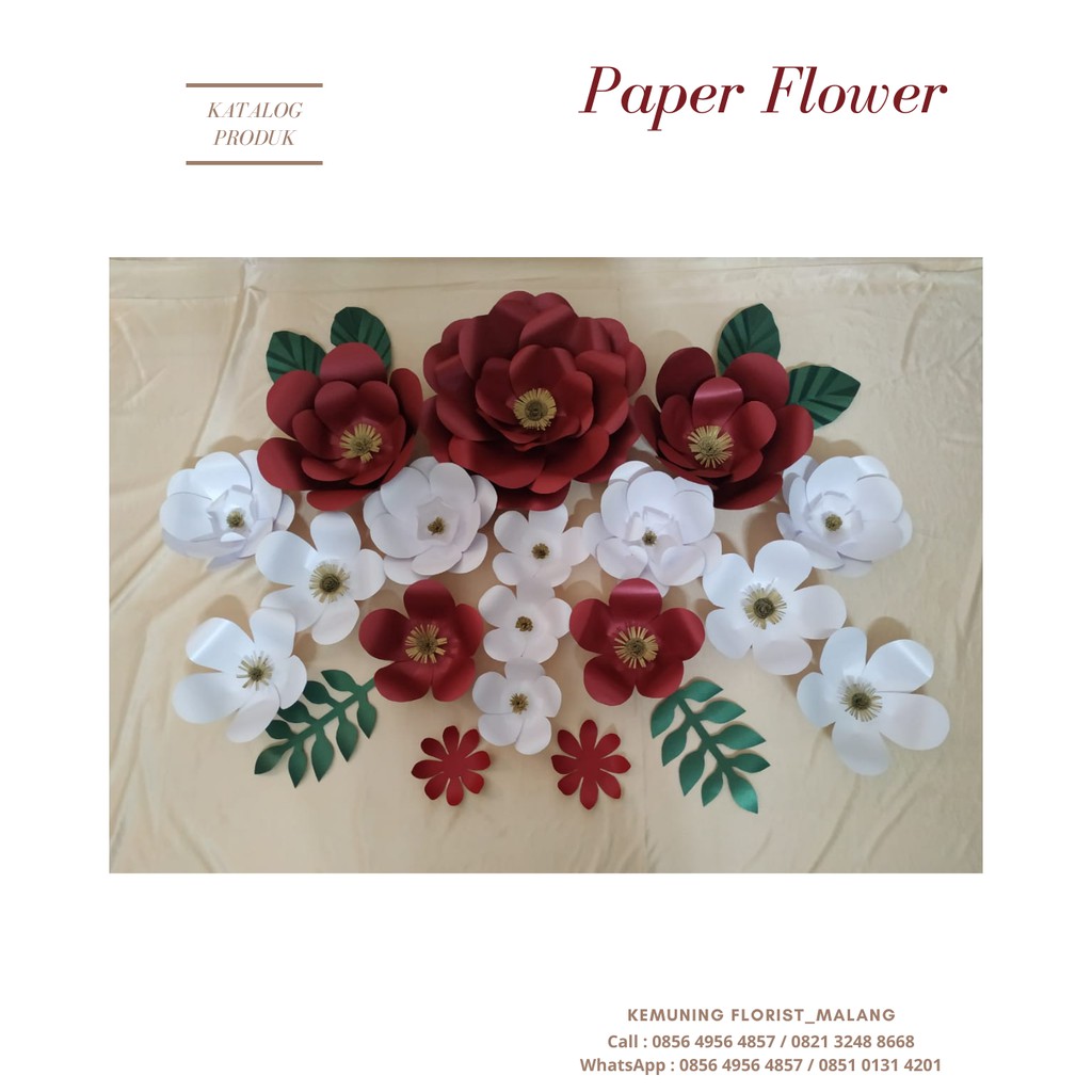 paper flower/ bunga kertas/ backdrop bunga
