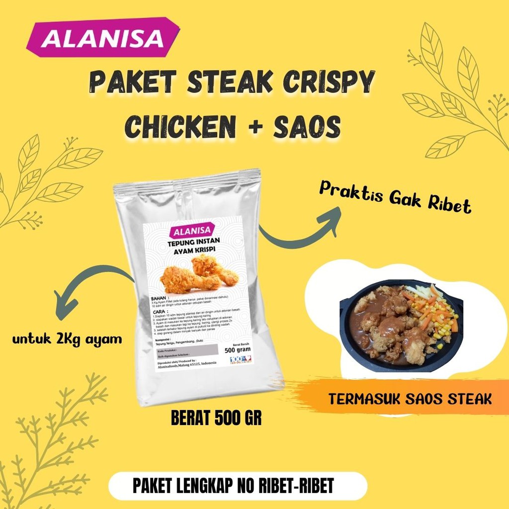 

TERMURAH!! PAKET STEAK AYAM DAN SAOS STEAK