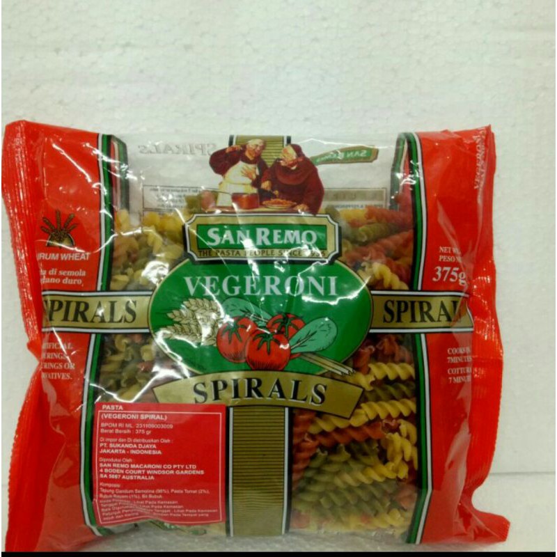 

San Remo Spirals 375g