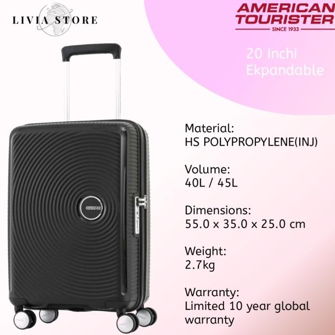 KOPER AMERICAN TOURISTER CURIO 20 INCHI CABIN SIZE FER4664DIU