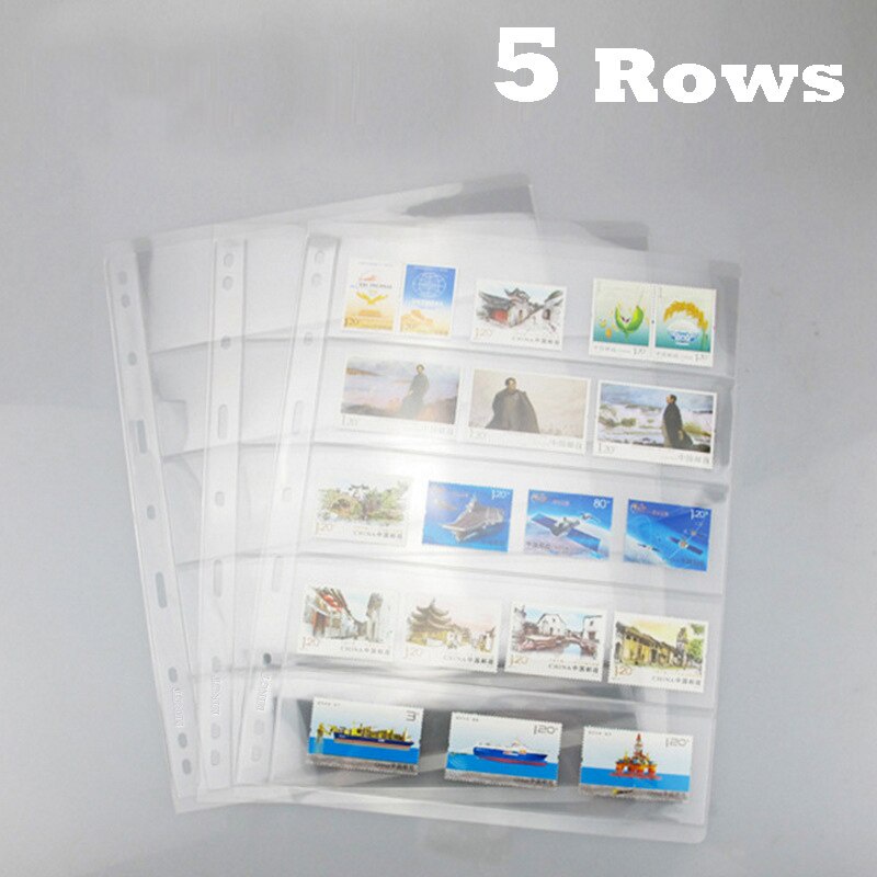 

Produk PreOrder 5 Rows 10PCS Transparent Loose Leaf Stamps Lines Grid PVC Pages Of Album Sheets