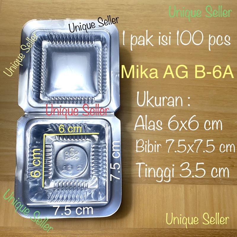 Mika 6A 6L 6X 6GS S6 isi 100 pcs/ Tray Mika 6 cm / Mika AG B-6A / Mika Sukai 6A isi 100 / Mika Send 6 / Mika Mega 6X isi 100 / Mika MkP 6L 6 L / Mika AG B 6A / Mika AG B6A / Mika AG B 6 A / Mika Kue Kotak 6 A / Mika Kue Kotak Kecil Sukai 6AA