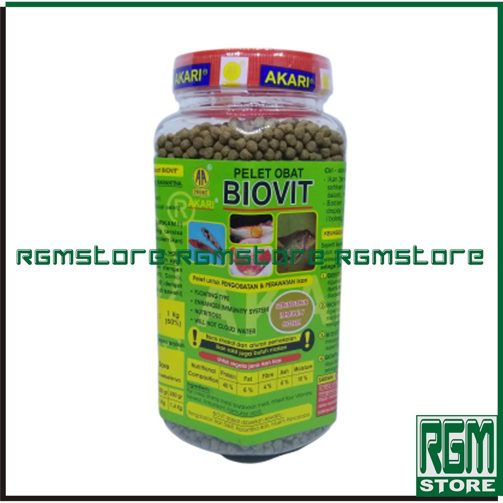 AKARI BIOVIT Makanan pakan pelet obat ikan hias 350gr 350 gram murah