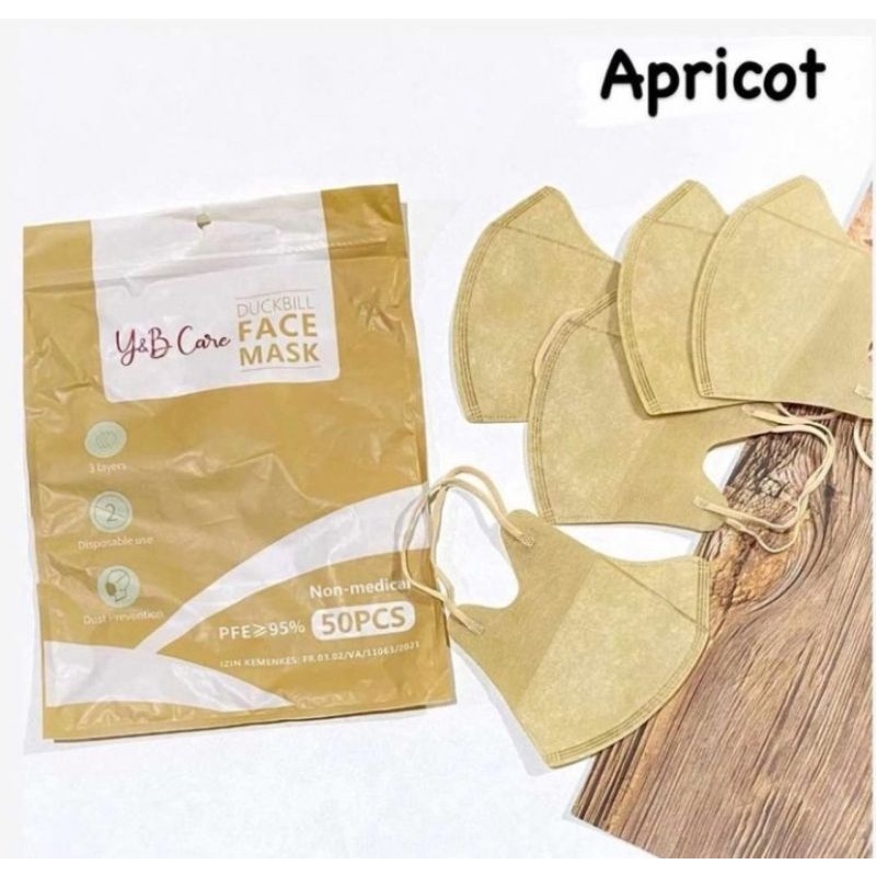 Masker Duckbil Warna Apricot