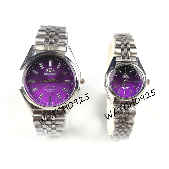 ✅COD [READY STOCK]  JAM TANGAN RANTAI ORIENT COUPLE 5WARNA READY FASHION RANTAI PRIA WANITA C11-Pria--ungu