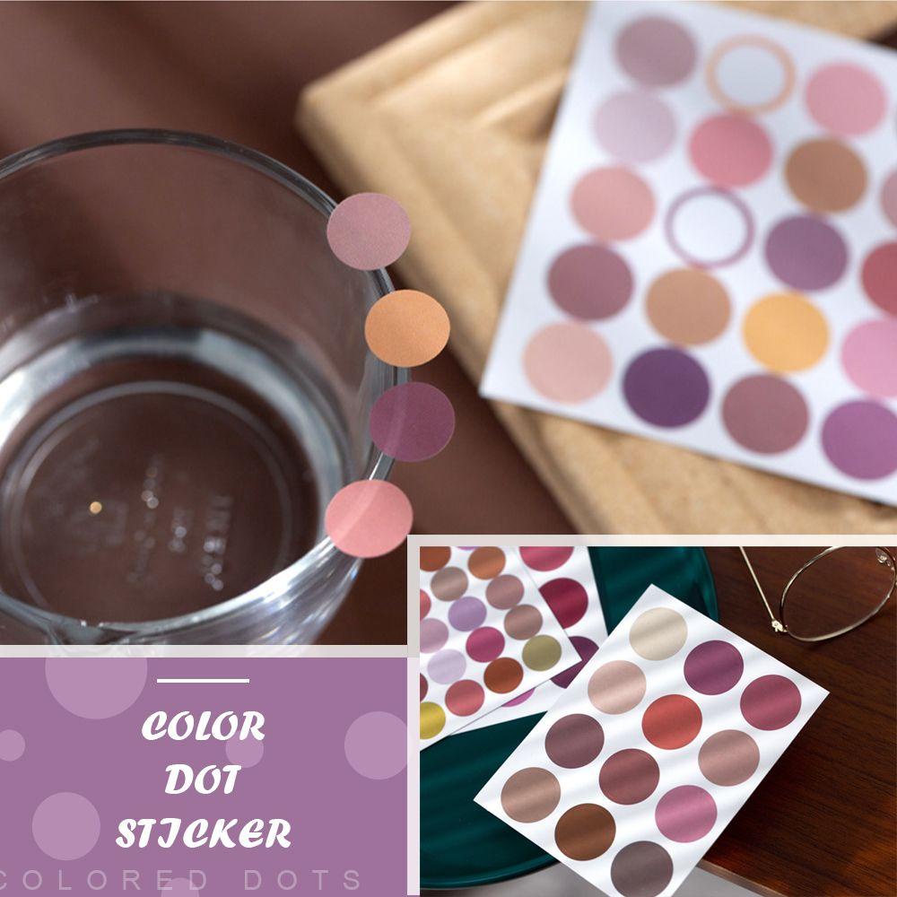 R-flower Dot Sticker Natural DIY Seri Warna Scrapbooking