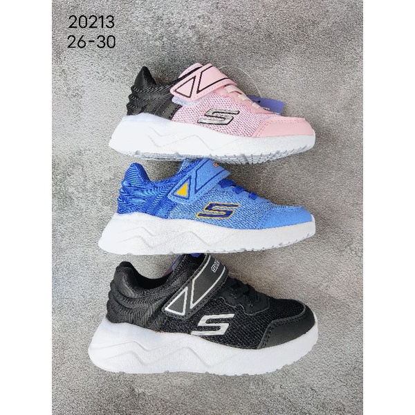 Skechers Strap Velcro 20213 Sepatu Anak Sekolah Sneakers Kets Laki Laki Perempuan Import