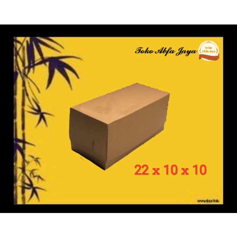 

(box murah) Box Kraft Coklat SIZE 22 X 10 X 10 BOX KRAFT COKLAT DUS KOTAK BUAT PACKING KUE, SNACK DLL