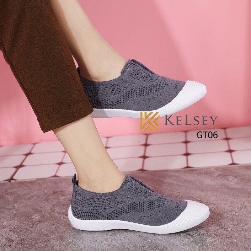 (GRATIS ALAS KAKI) Sepatu Slip On Wanita KELSEY GT06