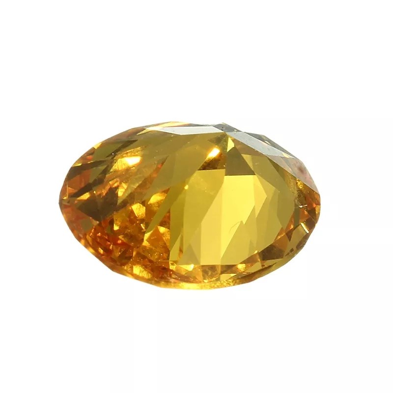 Batu safir yellow permata bentuk oval