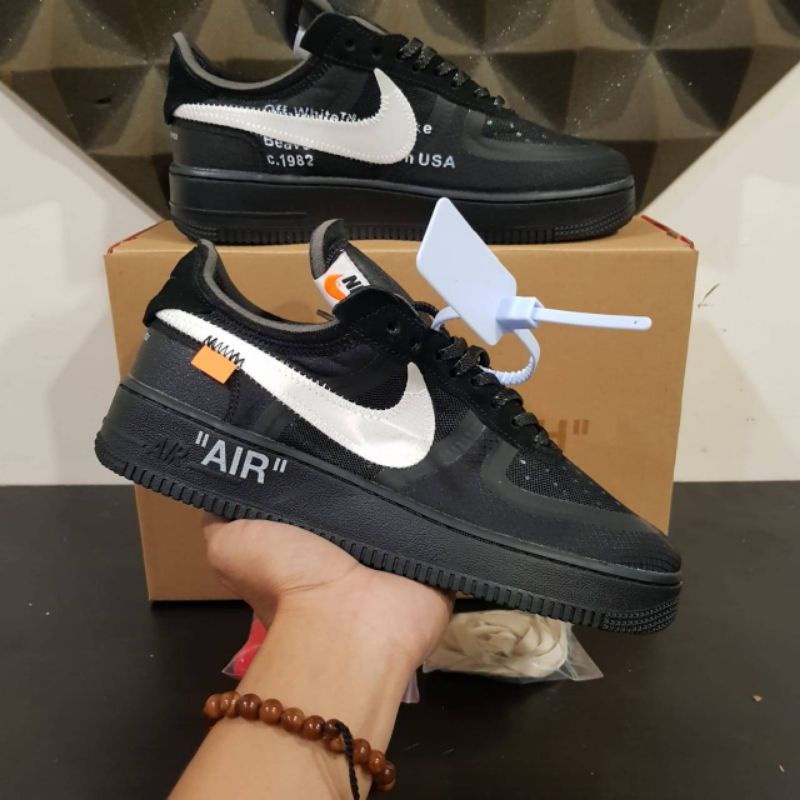 Sepatu Fashion Pria AF 1 Off White Black