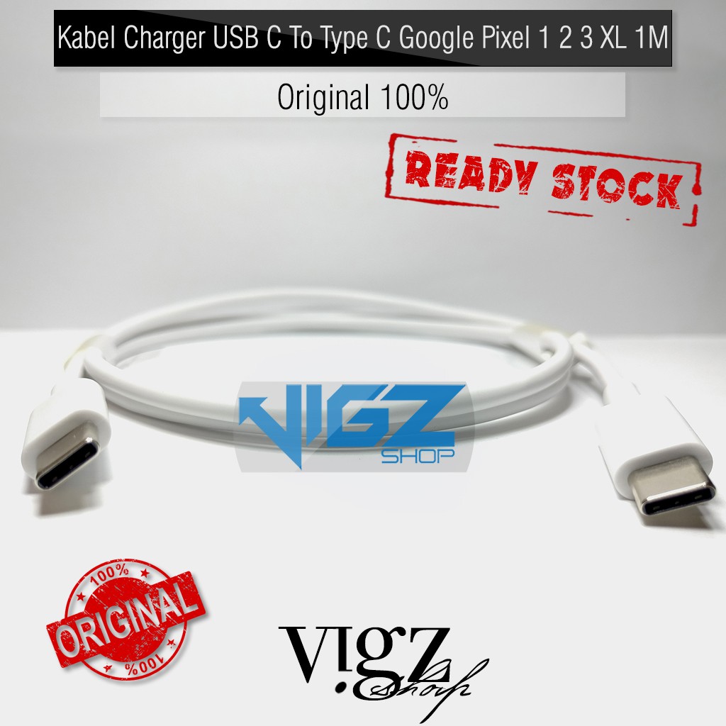 Kabel Charger Data Original USB C To Type C Google Pixel 1 2 3 XL 1M