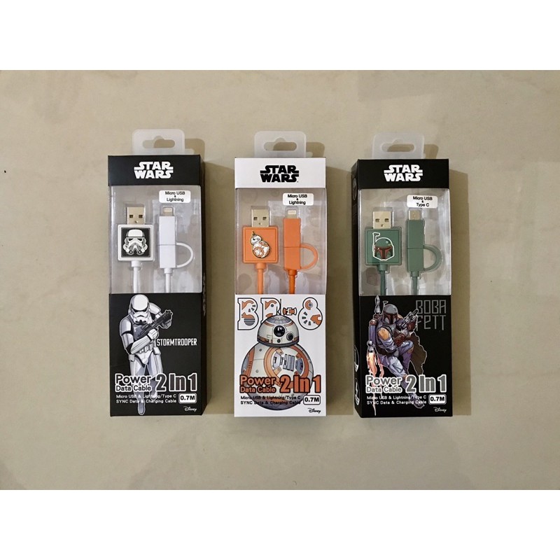 STAR WARS POWER DATA CABLE 2 IN 1 / KABEL DATA 2 IN 1