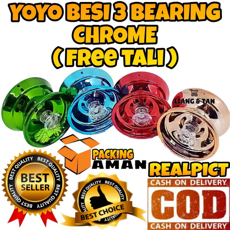 mainan yoyo suara jangkrik nyaring bahan metal/yoyo leker suara jangkrik/yoyo crom 1 dan 3 bearing/yoyo lampu ber SNI